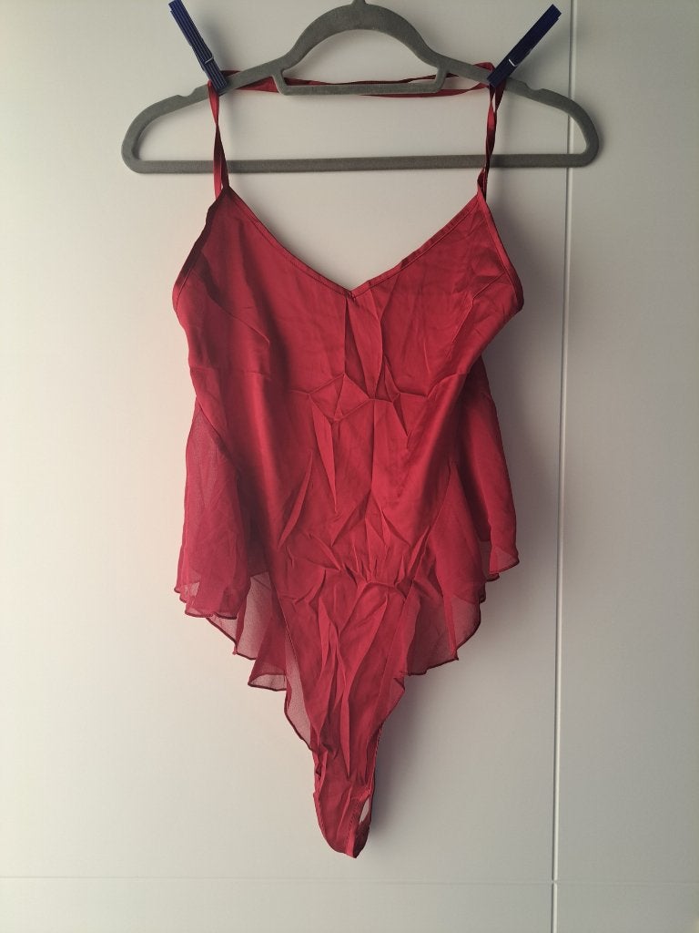 Satijnen badjas & body set – Rood M, Kleding | Dames, RS Love, Ophalen, Rood, Setje