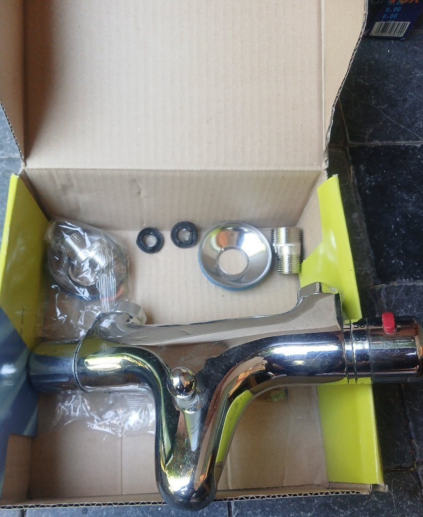 Thermostatische mengkraan voor bad/douche, Enlèvement ou Envoi, Neuf, Chrome, Baignoire