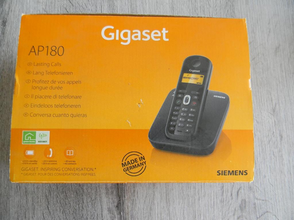 gigaset AP180 met dubbele telefoon (duo), Ophalen, Zo goed als nieuw, 2 handsets