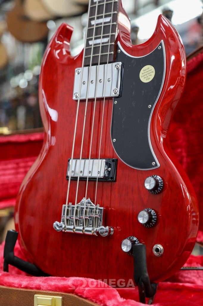 Neuve (2) : Gibson SG USA Bass Ebony & Cherry / Hard Case, Muziek en Instrumenten, Snaarinstrumenten | Gitaren | Bas, Ophalen of Verzenden