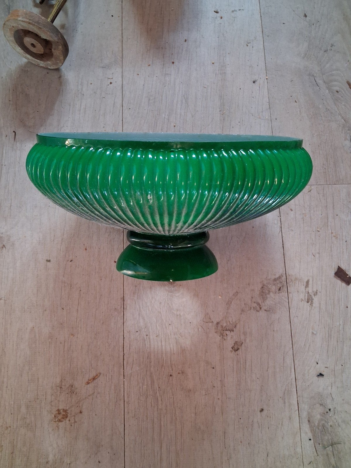glas groen wit, voor lamp, Huis en Inrichting, Lampen | Hanglampen, Ophalen of Verzenden, Zo goed als nieuw, Glas, Vroeg 20ste eeuw