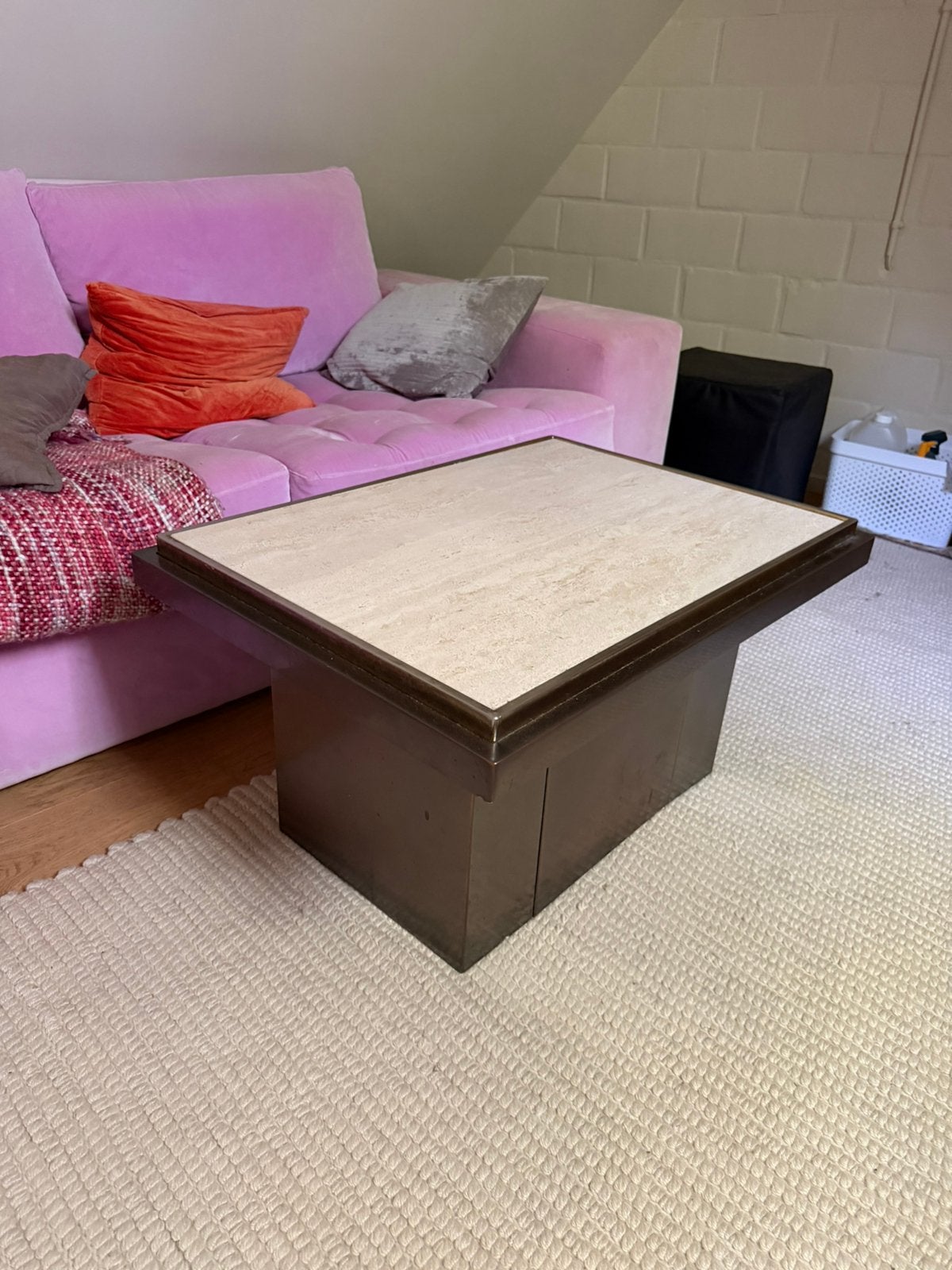 Salontafel vintage, Ophalen, Zo goed als nieuw, Vierkant
