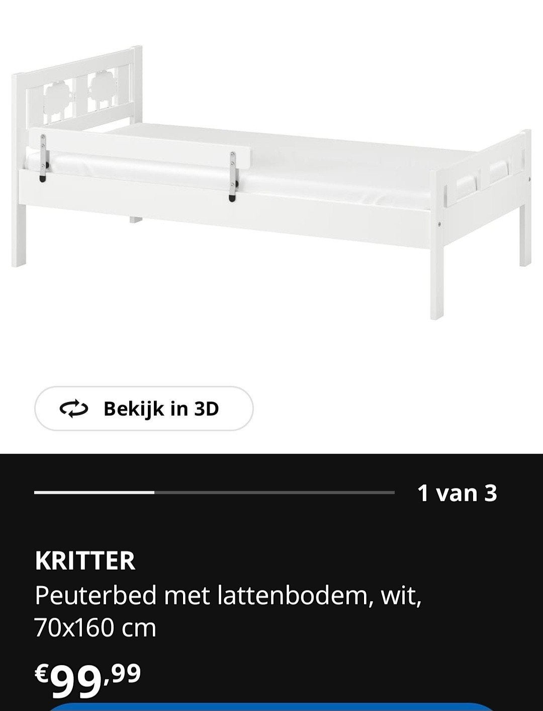 Peuterbed Ikea Kritter, Ophalen