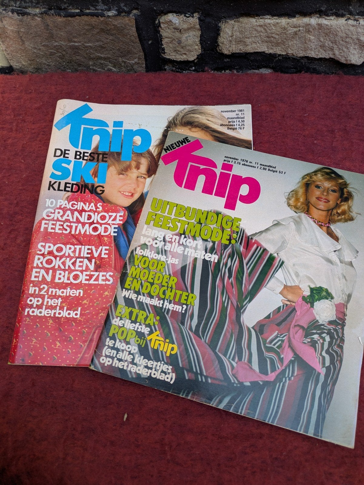 vintage knip mode '76 en '81, Hobby & Loisirs créatifs, Enlèvement ou Envoi, Comme neuf, Femme, Knipmode