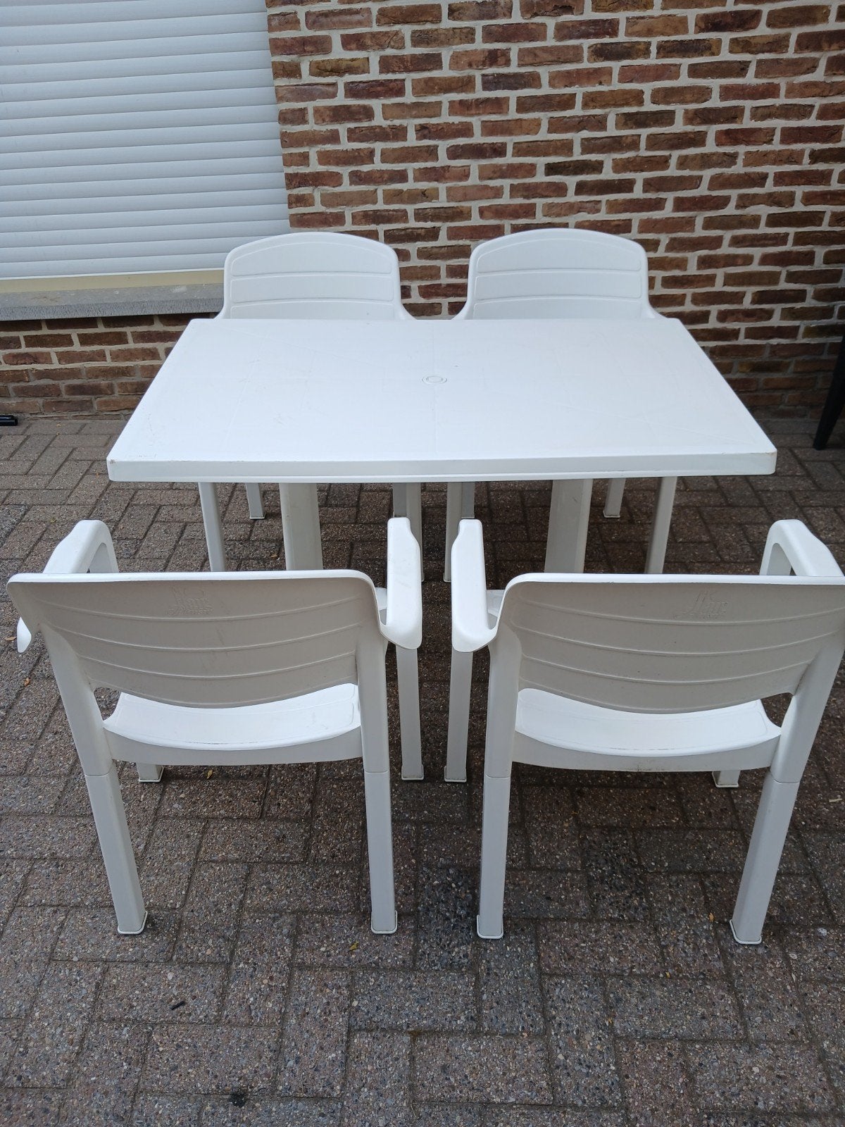 tuintafel en 4 stoelen, Tuin en Terras, Ophalen of Verzenden
