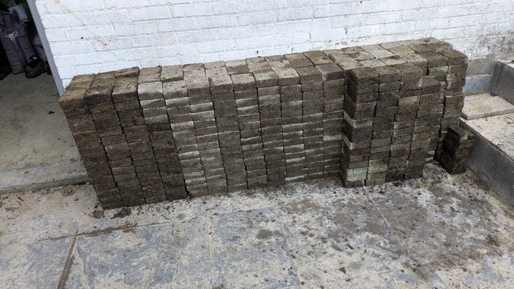 Betonklinkers Grijs 10x10, Béton, Enlèvement, Utilisé, 5 à 10 m²