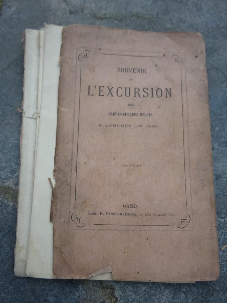 excursion souvenir des gardes civiques belges à Londres 1867, Enlèvement ou Envoi