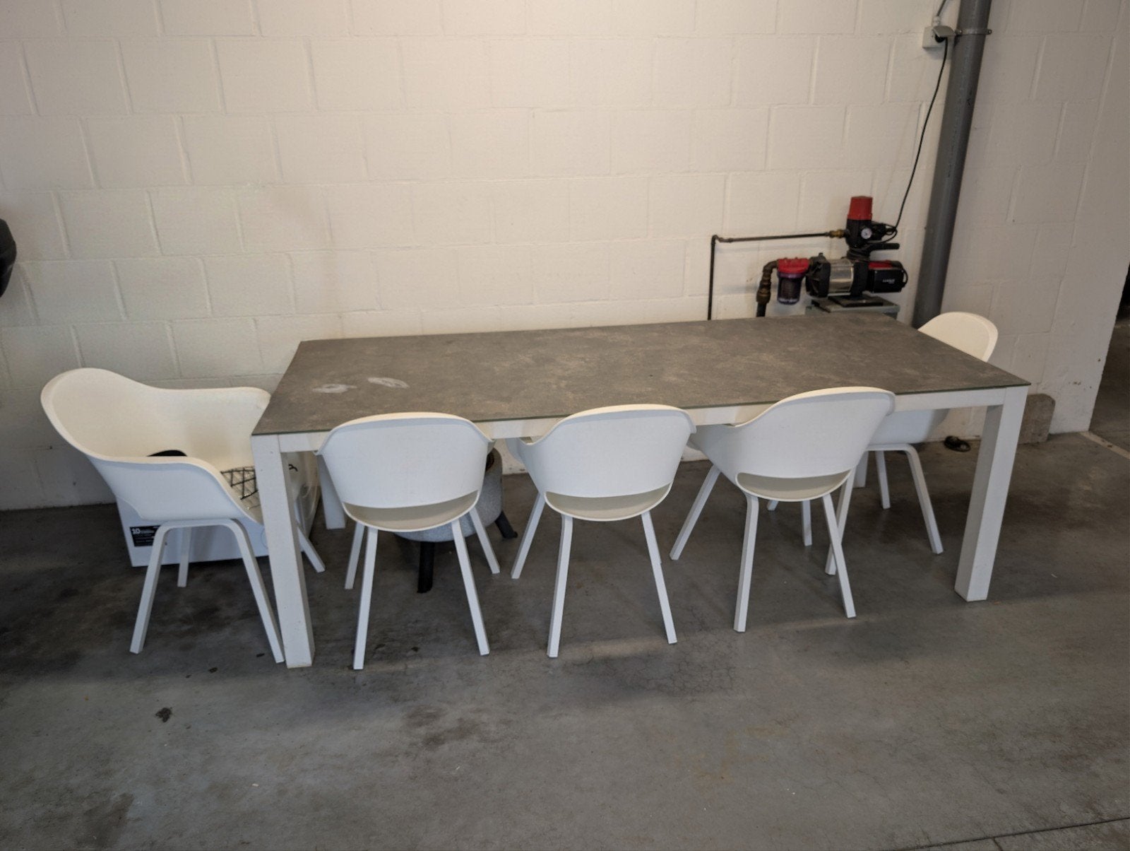 Tuintafel met 5 tuinstoelen, Tuin en Terras, Ophalen, Aluminium