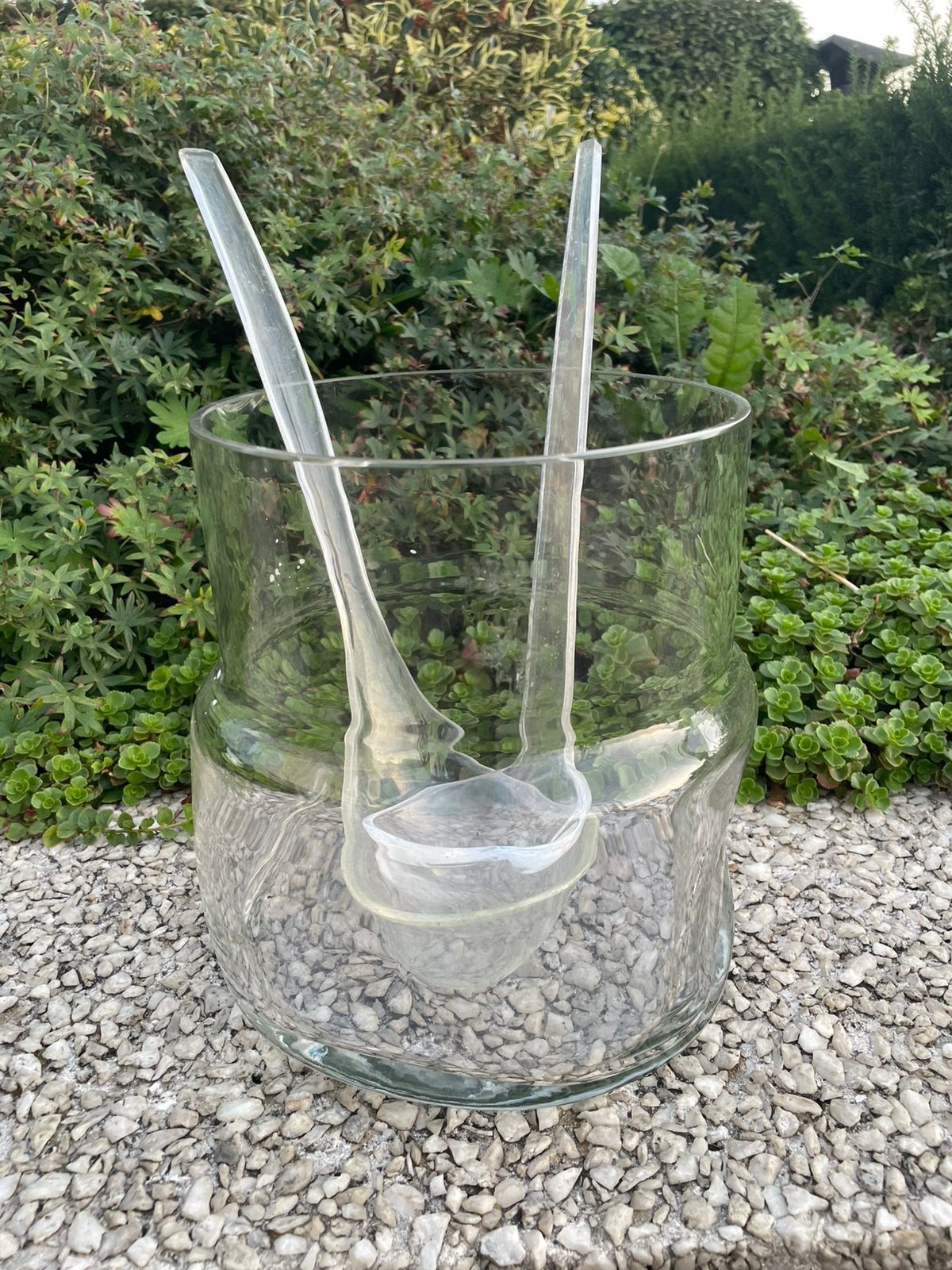 Set van 4:Glazen Punchset/Vazen/Windlicht - Perfecte Staat!, Transparent, Comme neuf, Verre, Enlèvement