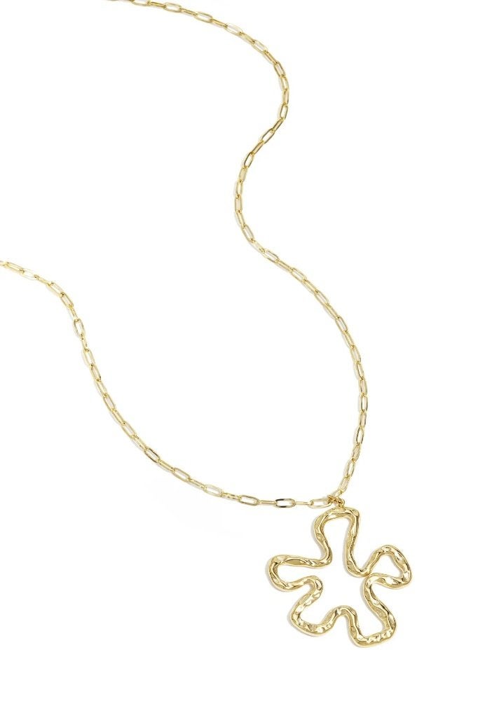 Ketting met hangende bloemcharm, Bijoux, Sacs & Beauté, Enlèvement ou Envoi, Neuf, Avec pendentif