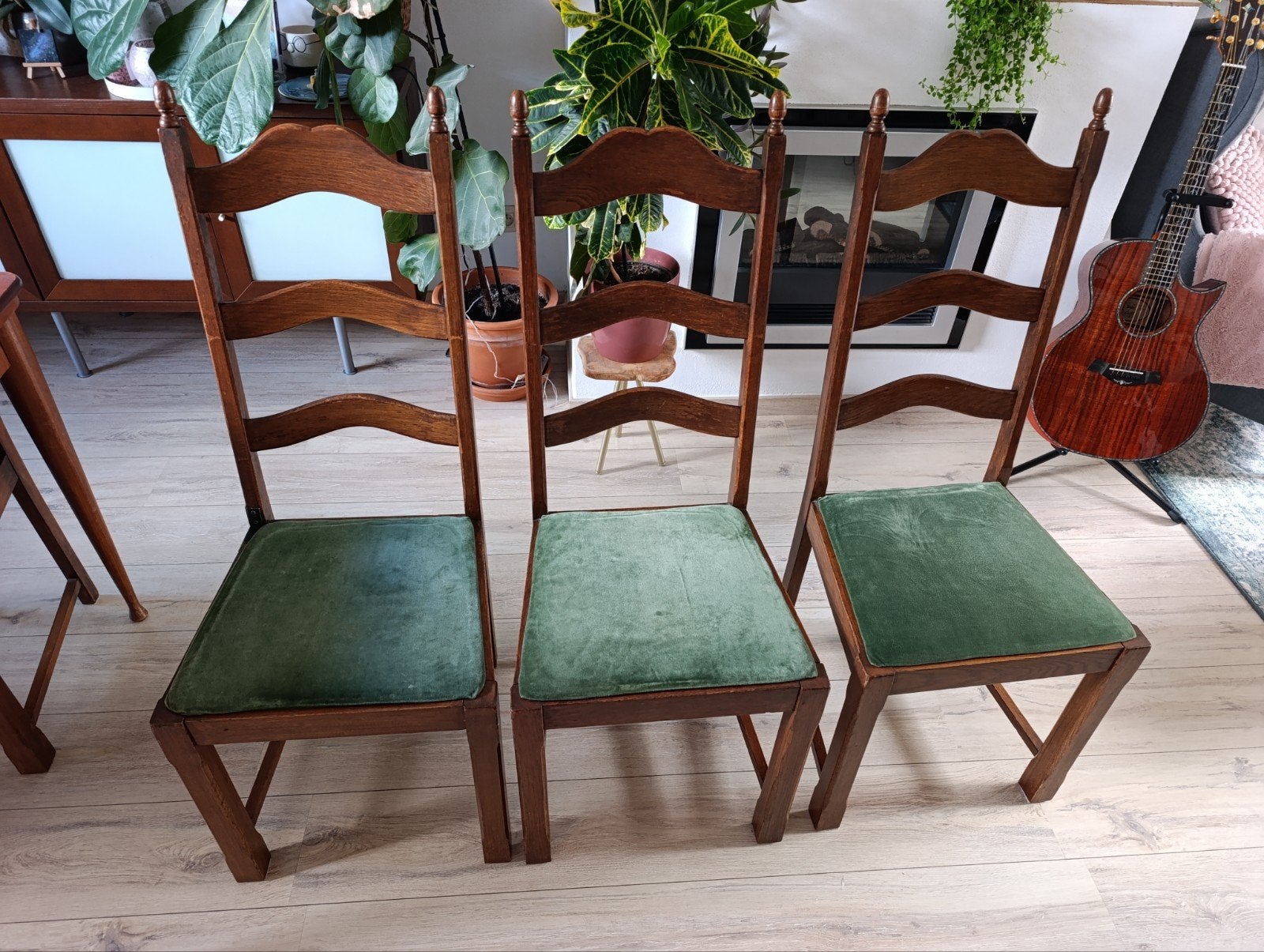 6 eetkamerstoelen vintage, Antiek en Kunst, Ophalen