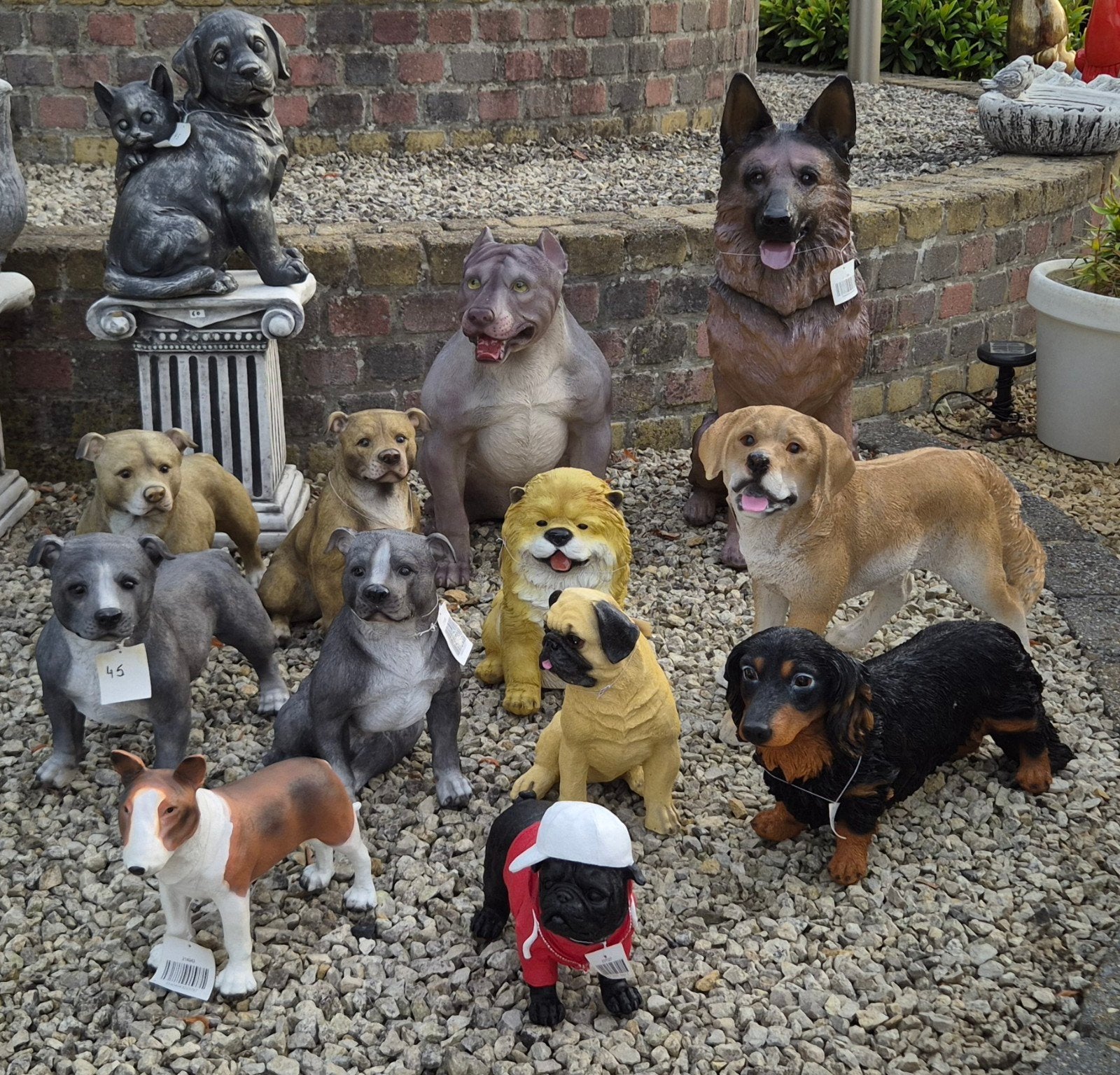 polyester honden beelden allerlei, Enlèvement, Neuf, Synthétique, Animal