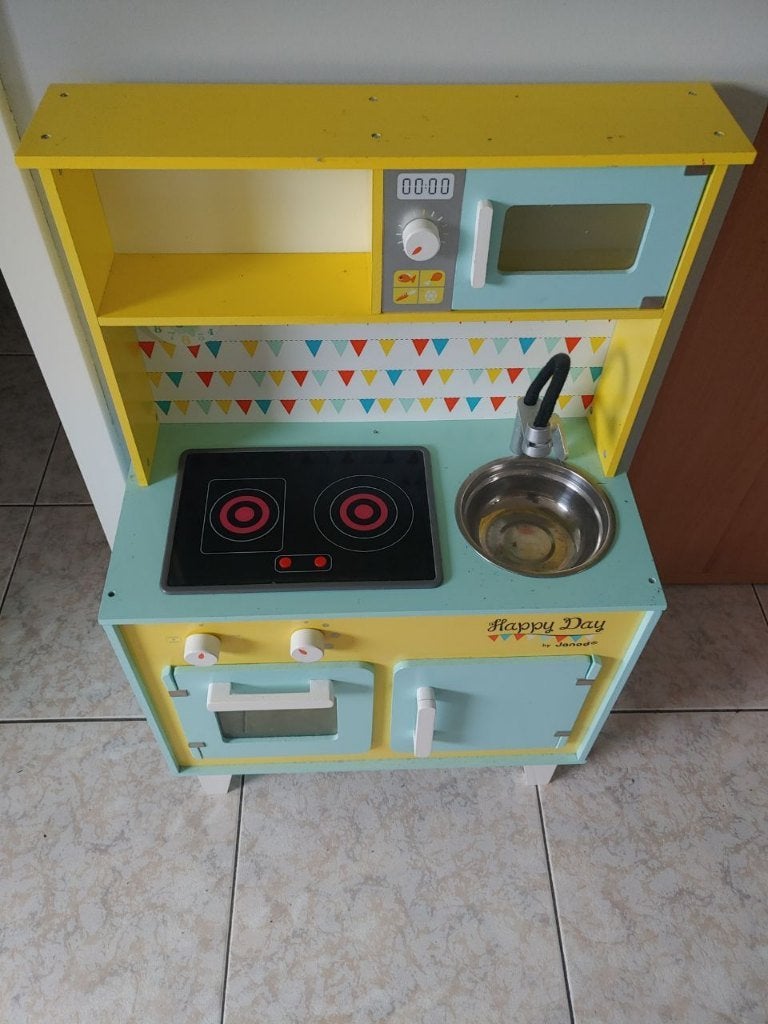Cuisine enfant Janod + ustensiles, Enlèvement, Utilisé, Découverte, Avec lumière