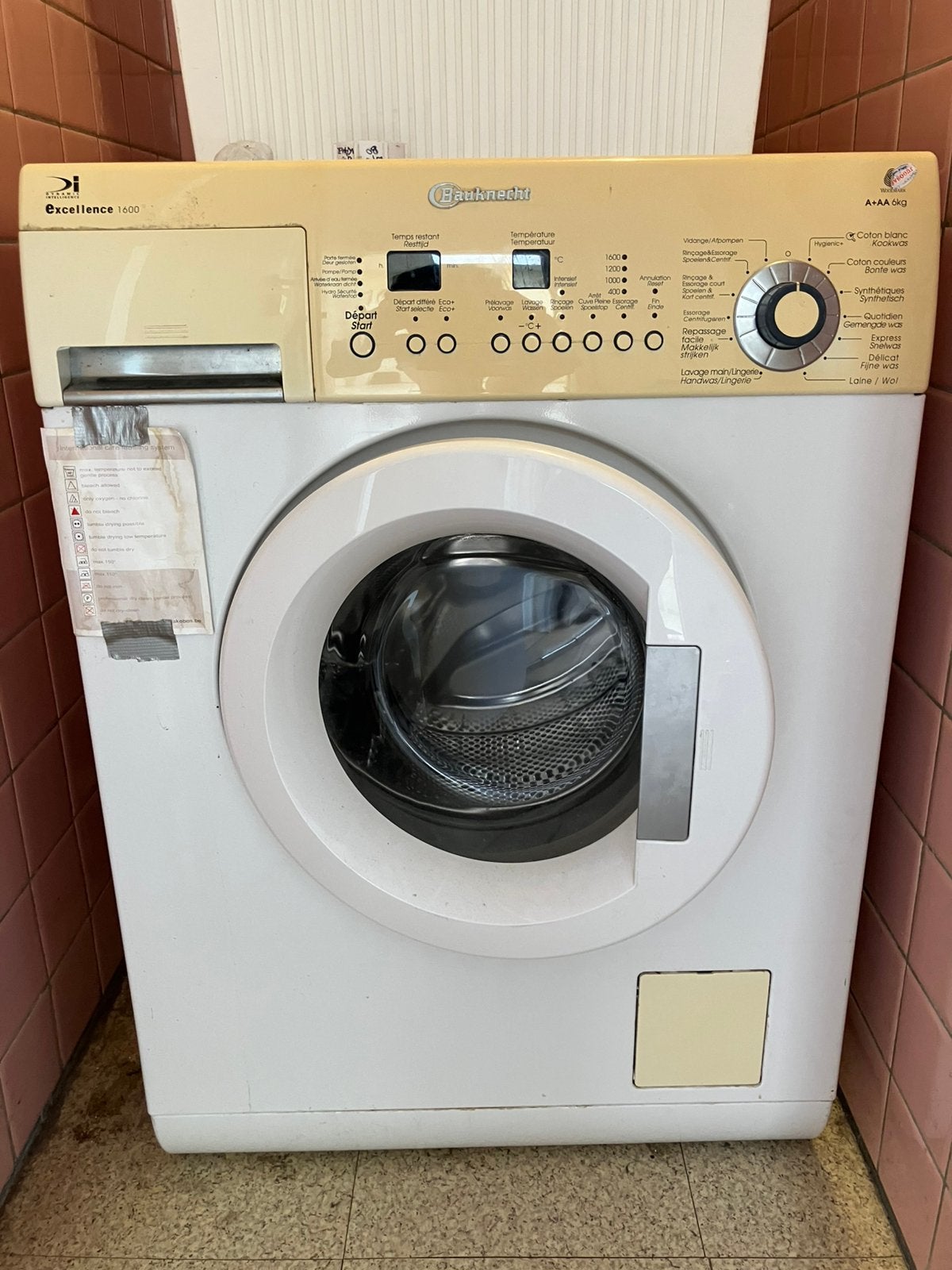 Wasmachine Bauknecht, Elektronische apparatuur, Wasmachines, Ophalen, 6 tot 8 kg, Gebruikt, Handwasprogramma