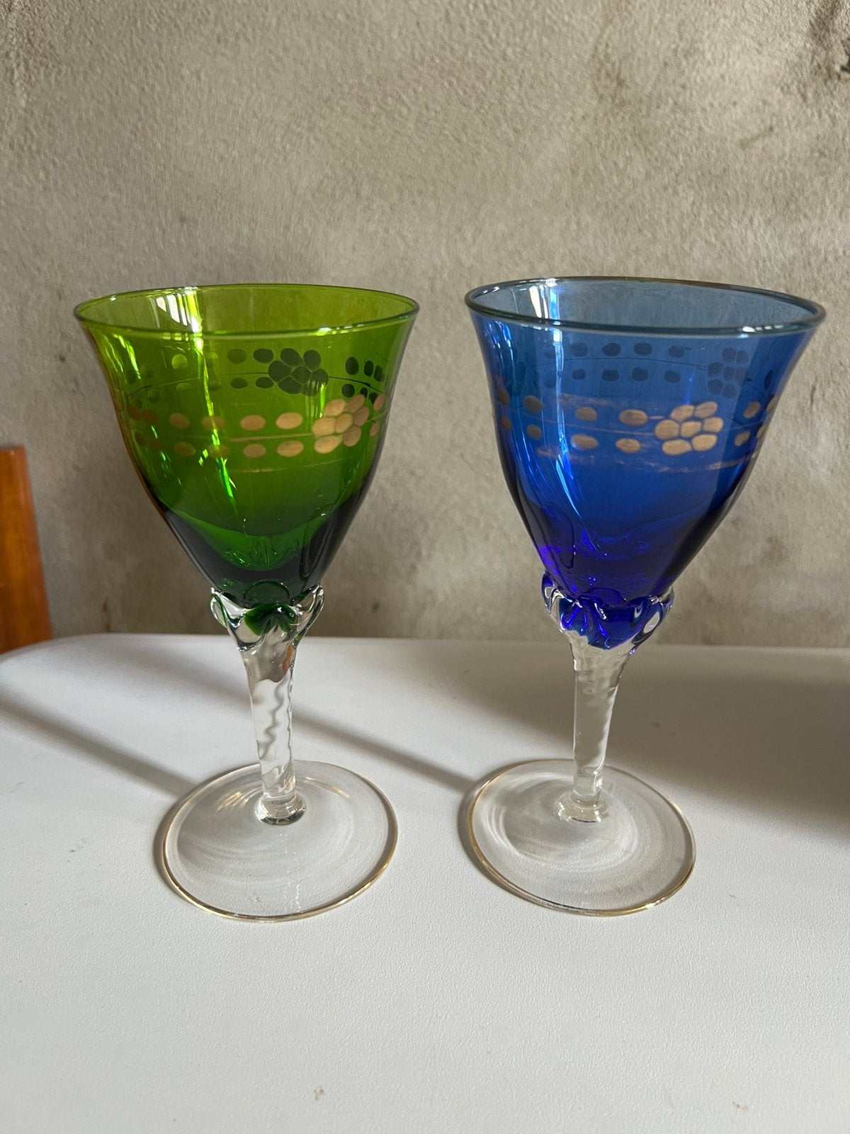 2 verres en cristal, Enlèvement ou Envoi