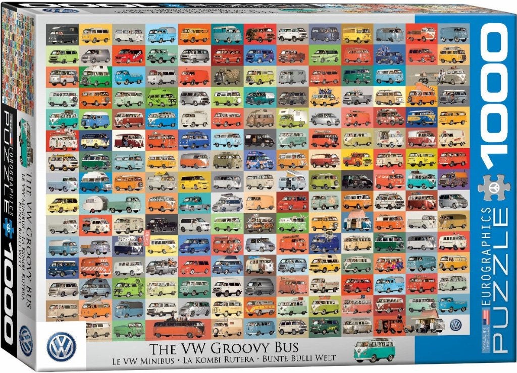 VW Bus - Puzzel (1000 Stukjes) – Compleet, Ophalen, 500 t/m 1500 stukjes, Zo goed als nieuw, Legpuzzel