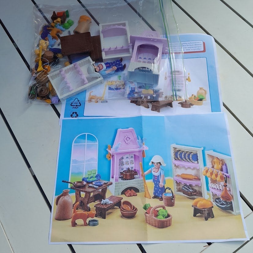 Playmobil kasteelkeuken 9875.Compleet!, Gebruikt, Complete set, Overige typen, Ophalen of Verzenden