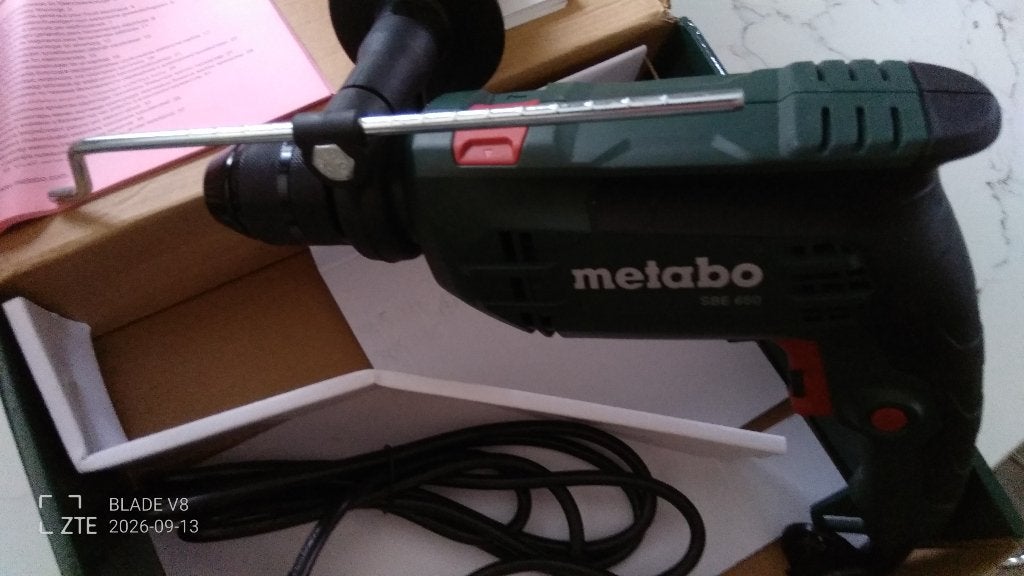 Perceuse Metabo neuve en boîte, Neuf, 600 watts ou plus, Enlèvement ou Envoi, Foreuse et Perceuse