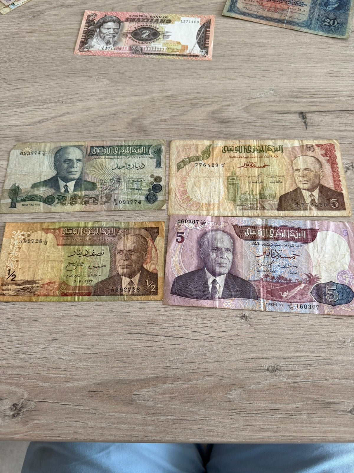 Set Tunesische biljetten, Postzegels en Munten, Ophalen of Verzenden