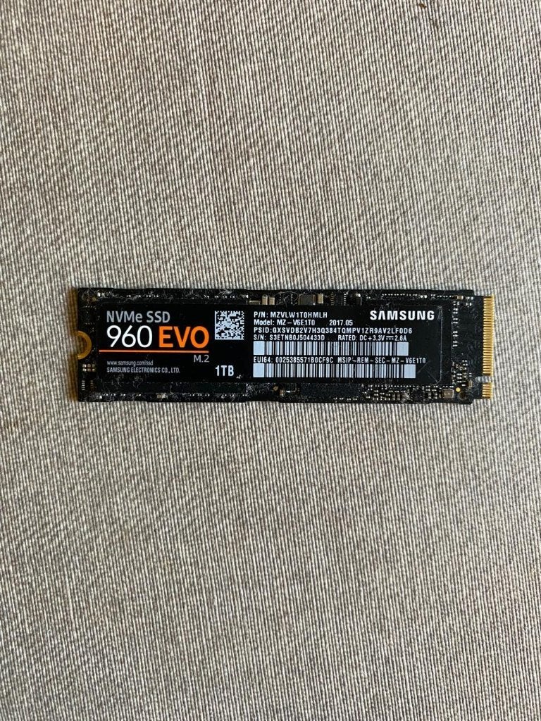 Samsung 960 EVO 1TB. Internal SSD, Intern, SSD, Ophalen of Verzenden, Zo goed als nieuw