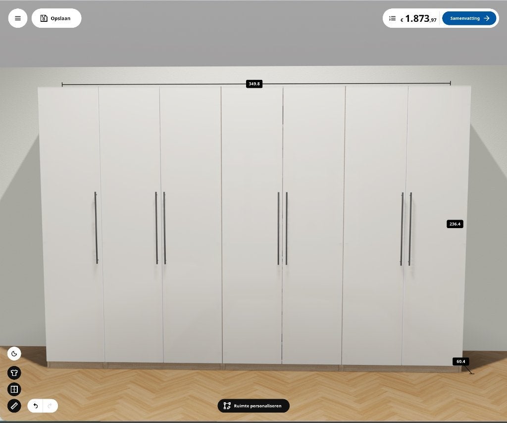 IKEA PAX kleerkast – grote dressing - volledig ingericht, 200 cm ou plus, Enlèvement, Utilisé, 200 cm ou plus