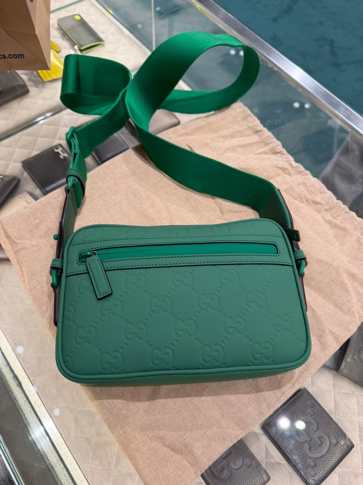 Gucci Schoudertas GG Groen - Nieuw, nooit gedragen, Ophalen of Verzenden, Nieuw, Groen, Overige merken
