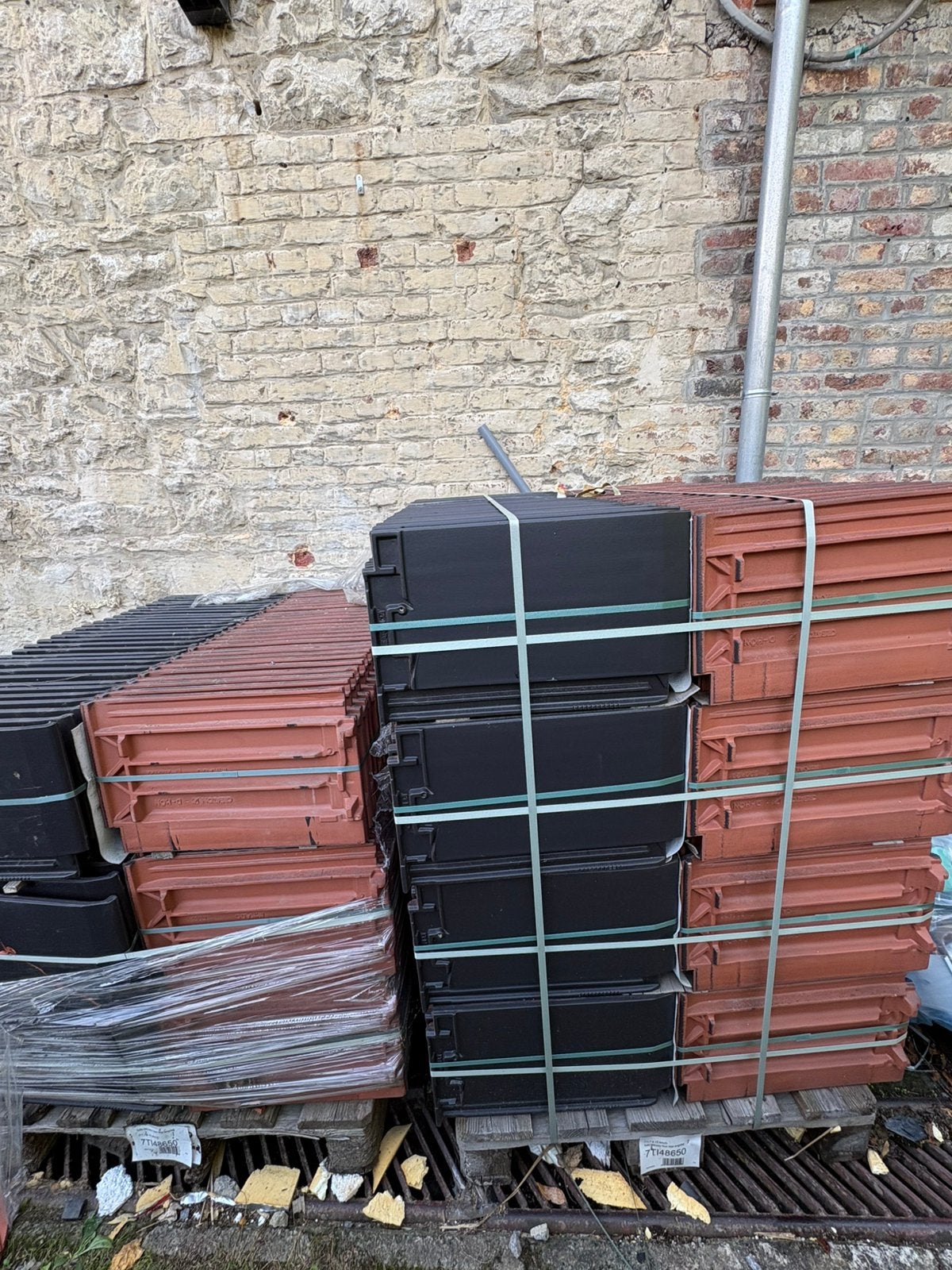 Tuiles plates mikado noires, Steen of Klei, Zwart, Nieuw, Ophalen of Verzenden