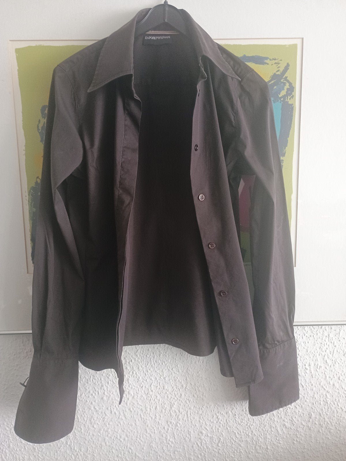 Emporio Armani blouse donkerbruin IT42 S, Kleding | Dames, Bruin, Emporio armani, Ophalen of Verzenden, Maat 36 (S)