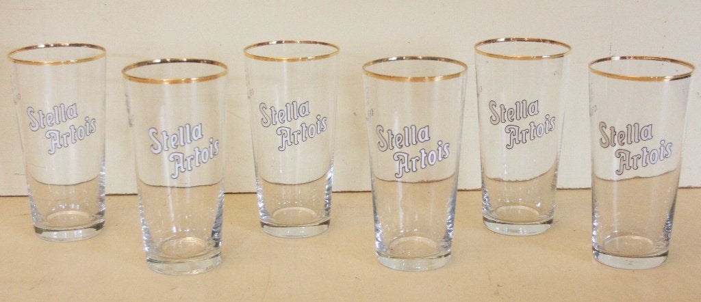 Stella Artois Boerkes 25cl / Emalle Logo & Gouden Randje, Verzamelen, Ophalen of Verzenden, Nieuw, Bierglas