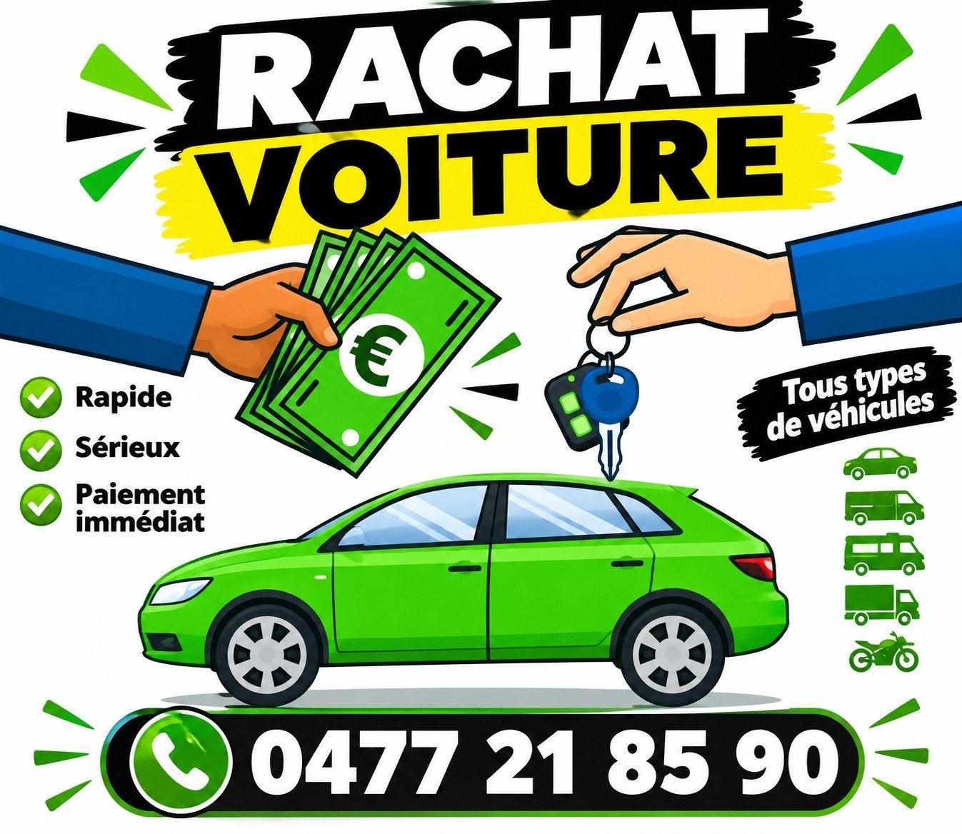 ! Achat Auto En Panne Accidentée Moteur HS Import Export !!, Envoi
