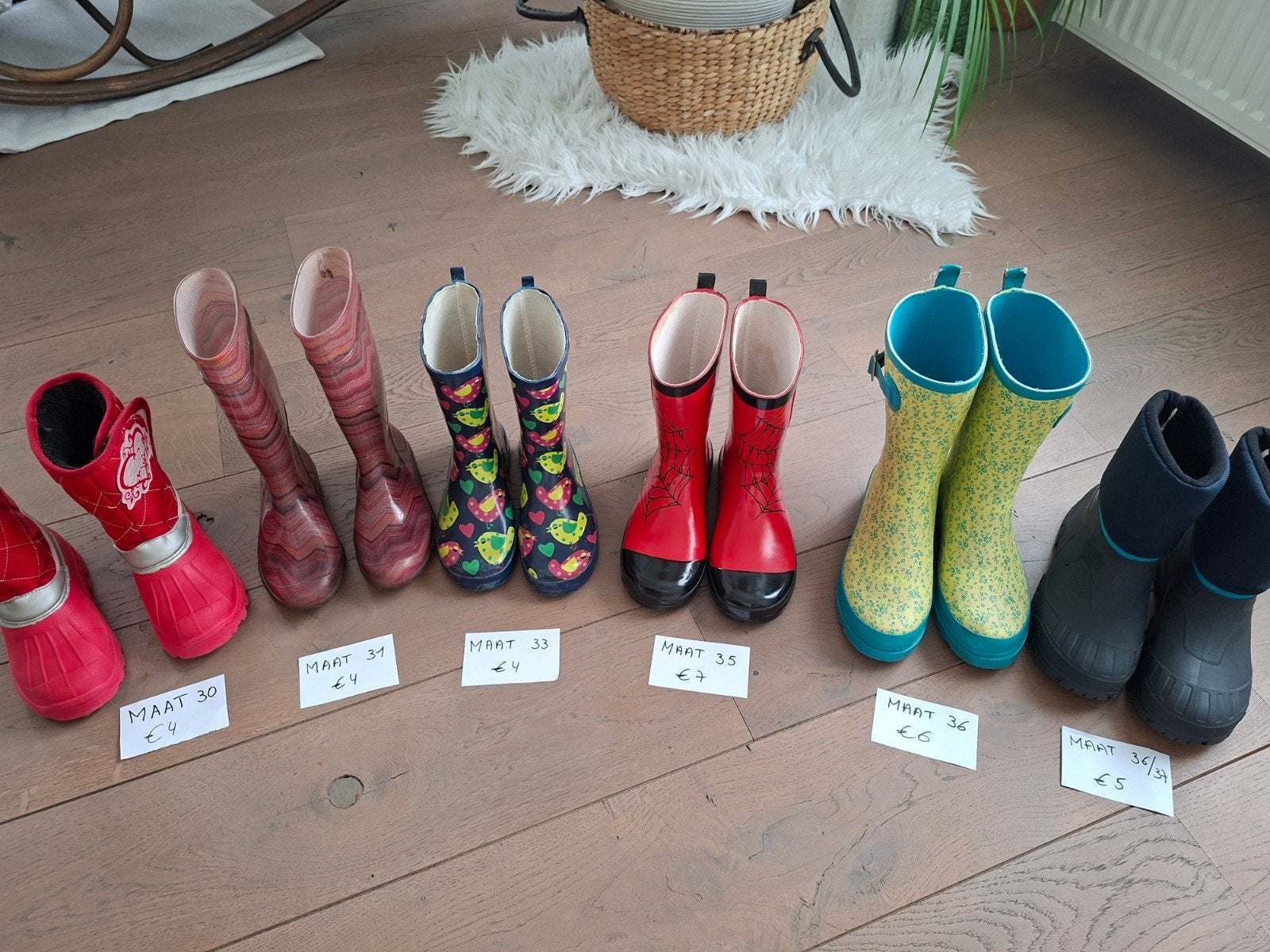 30-31-33-35-36-37 :regenlaarzen gummi laarzen, Ophalen of Verzenden, Jongen of Meisje, Laarzen