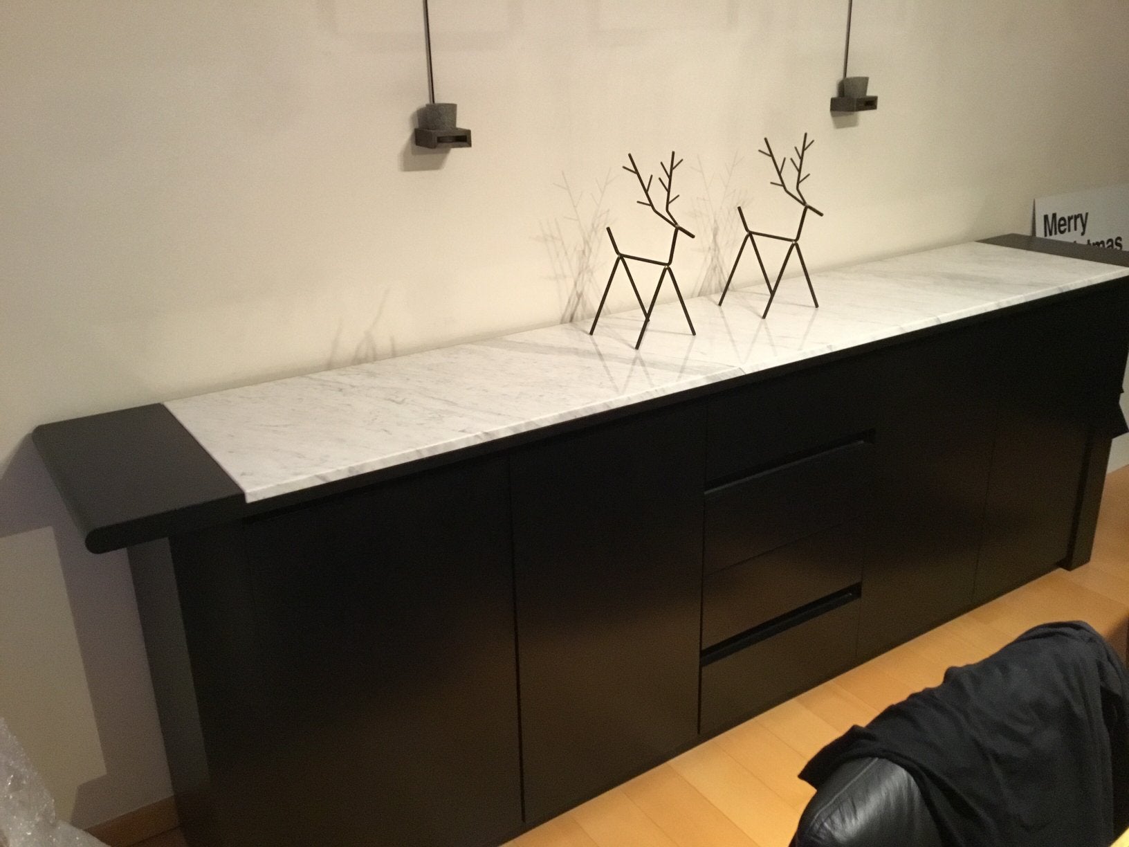 Zwarte meubels met carrara marmer, Ophalen, Gebruikt, Overige materialen, Modern