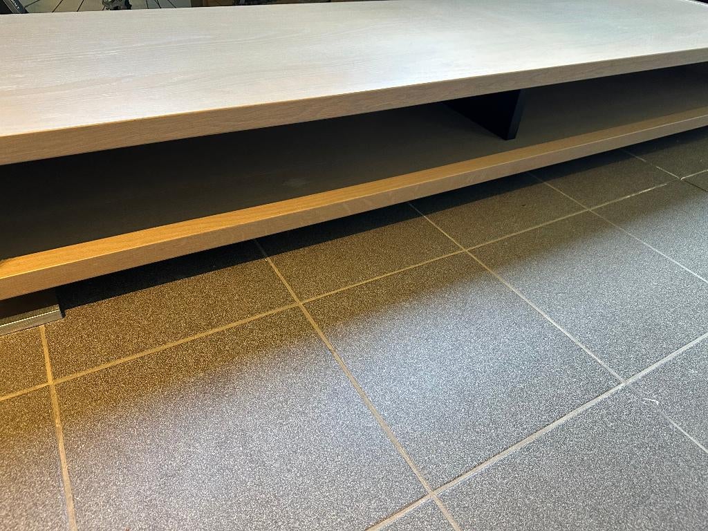 Meuble TV design Zymbioz — aspect chêne gris moderne, 25 à 50 cm, Moins de 100 cm, 150 à 200 cm, Comme neuf