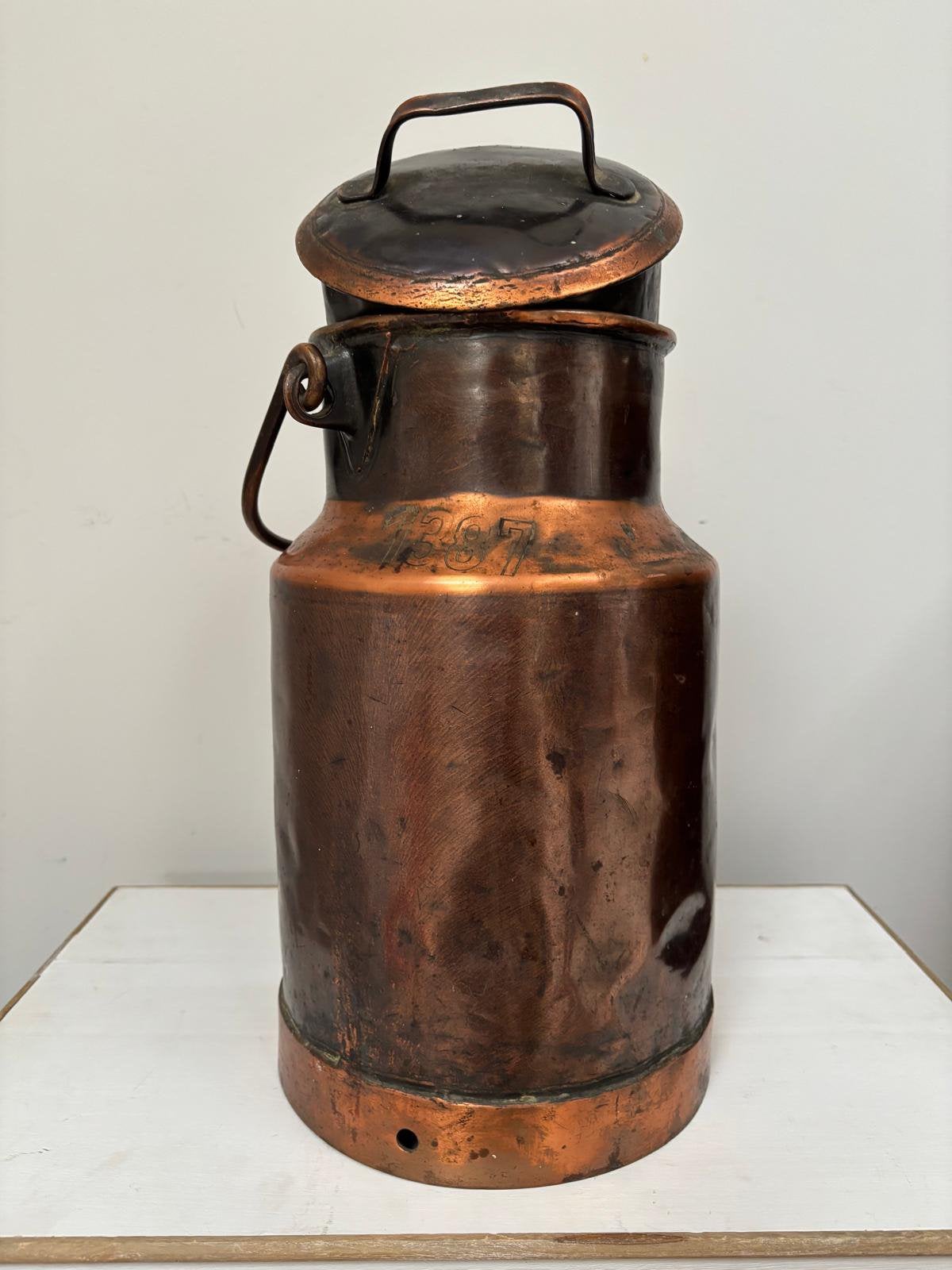 Pot à lait en cuivre, Enlèvement ou Envoi