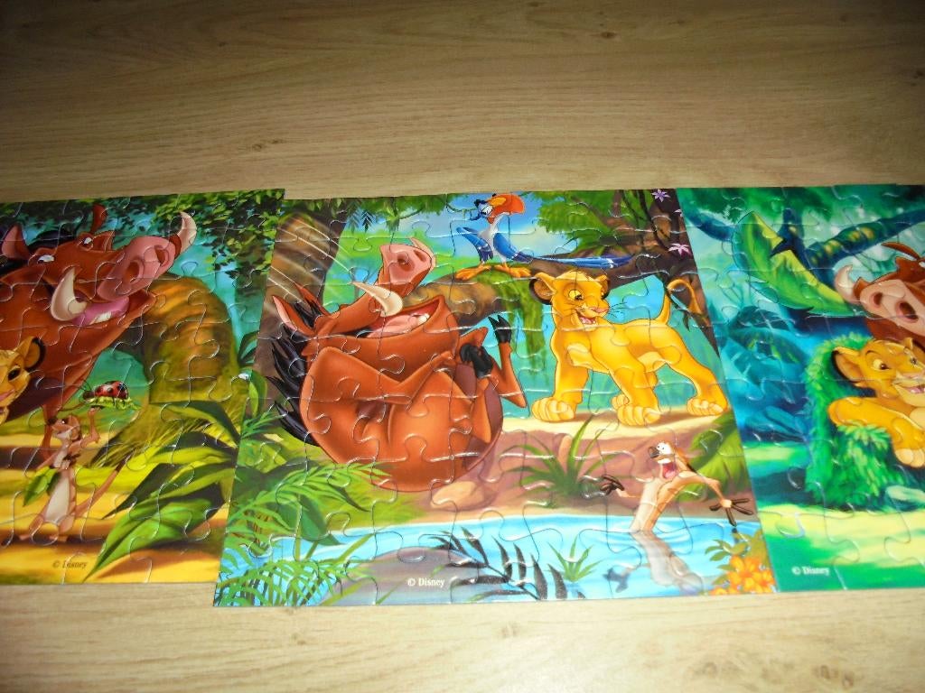 kinder complete lion king 3 in 1, Ophalen of Verzenden, 10 tot 50 stukjes, Gebruikt, 4 tot 6 jaar