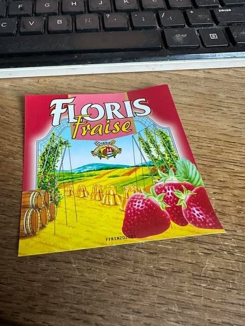 floris fraise etiket label brouwerij Huyghe Melle, Ophalen of Verzenden, Nieuw, Overige typen, Overige merken