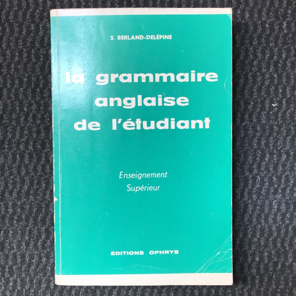 La grammaire anglais de l'étudiant, Enlèvement, Anglais