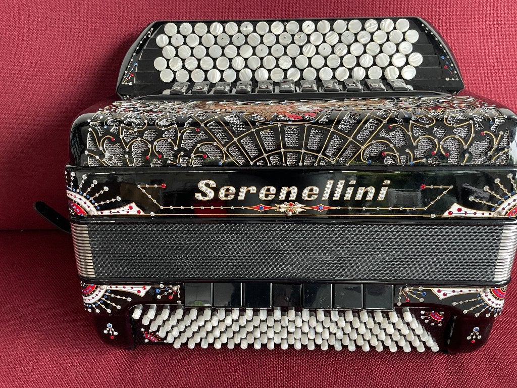 Z.g.a.n.italiaanse Serenellini knopaccordeon.Bgriff.4korig ., Musique & Instruments, Accordéons, Comme neuf, Accordéon à boutons