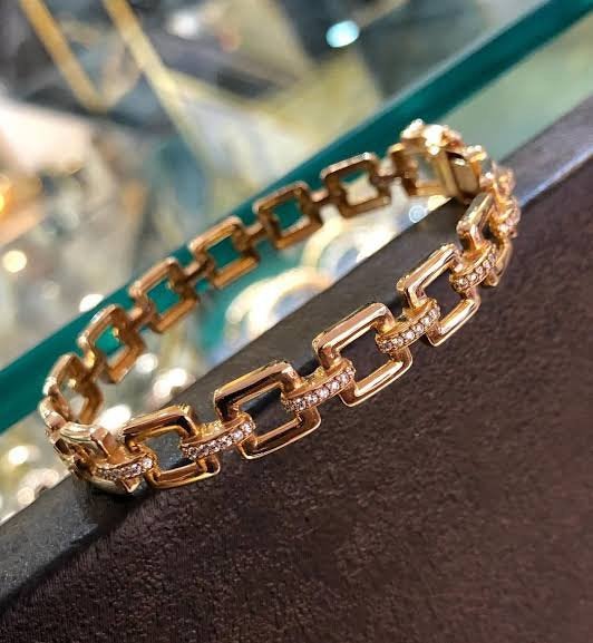 Bracelet en or 18 carat taille 19 neuf, Bijoux, Sacs & Beauté, Bagues, Enlèvement ou Envoi, Neuf, Or, Or