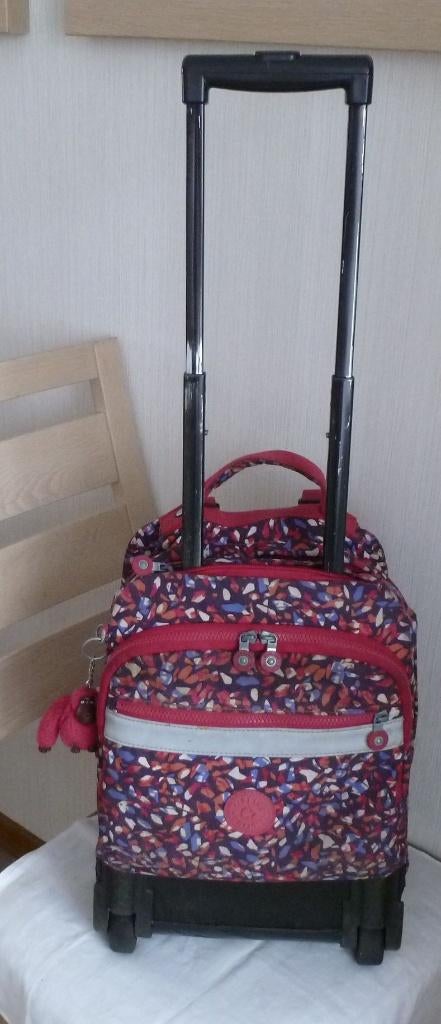 Kipling veelkleurige verticale trolley + aap, Handtassen en Accessoires, Tassen | Schooltassen, Gebruikt, Aktetas of Boekentas