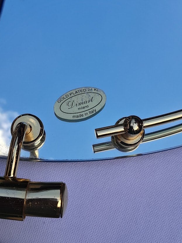 Vintage Dimart Milano spiegeldienblad 24k verguld, Ophalen of Verzenden
