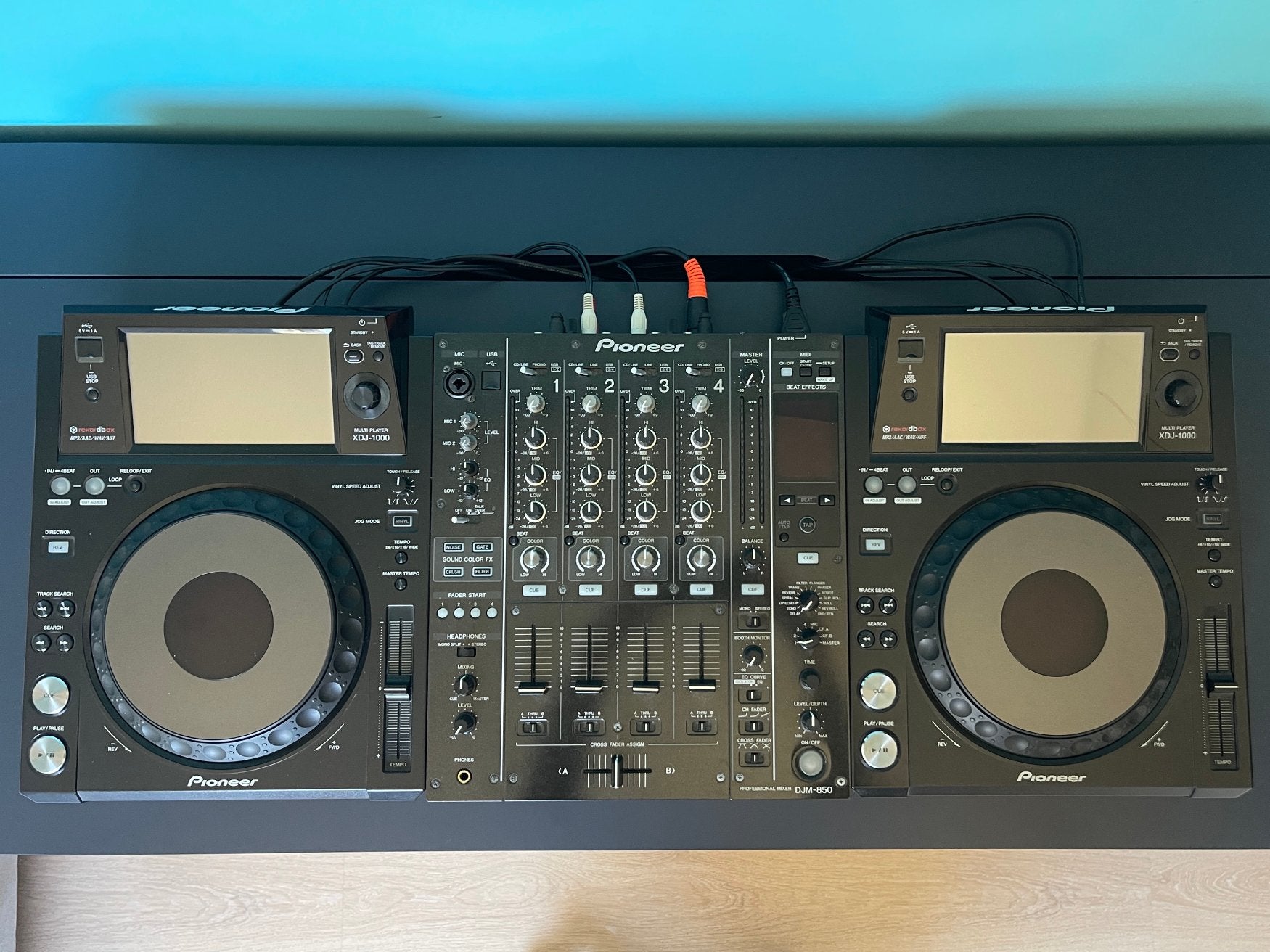 Pioneer DJ-set: 2x XDJ-1000 + DJM-850, Musique & Instruments, Enlèvement, Comme neuf, DJ-Set, Pioneer