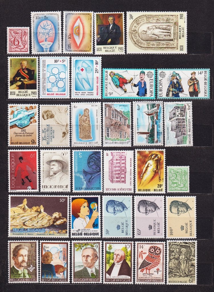 Belgique 1981 année complète **, Timbres & Monnaies, Envoi, Non oblitéré, Neuf