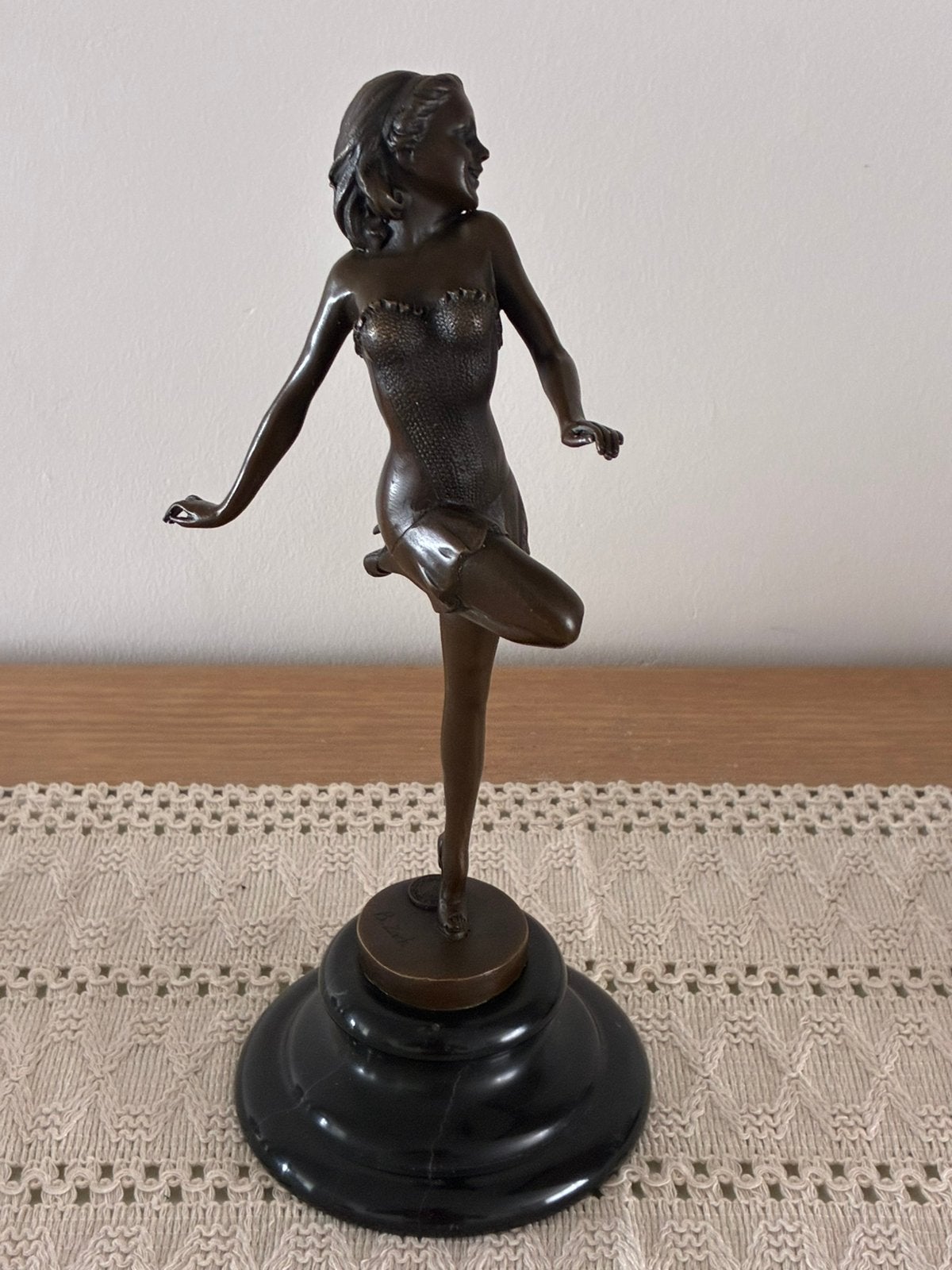 Bronzen Beeld ‘Danseres’ – Gesigneerd b.zach, Enlèvement ou Envoi, Bronze