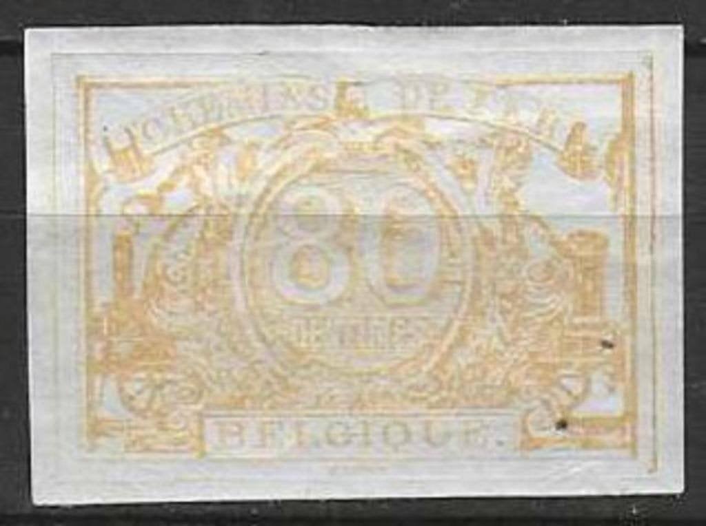 Belgie 1882/1894 - OBP 12TR - Spoorwegzegel 80 c. (PF), Verzenden, Postfris, Postfris