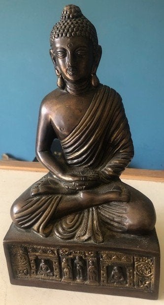 Bronzen beeld gelegerd 30 cm, Ophalen of Verzenden