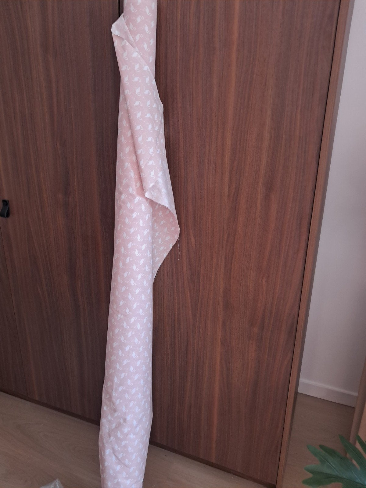 tissu par mètre courant, Neuf, 200 cm ou plus, Rose, Coton