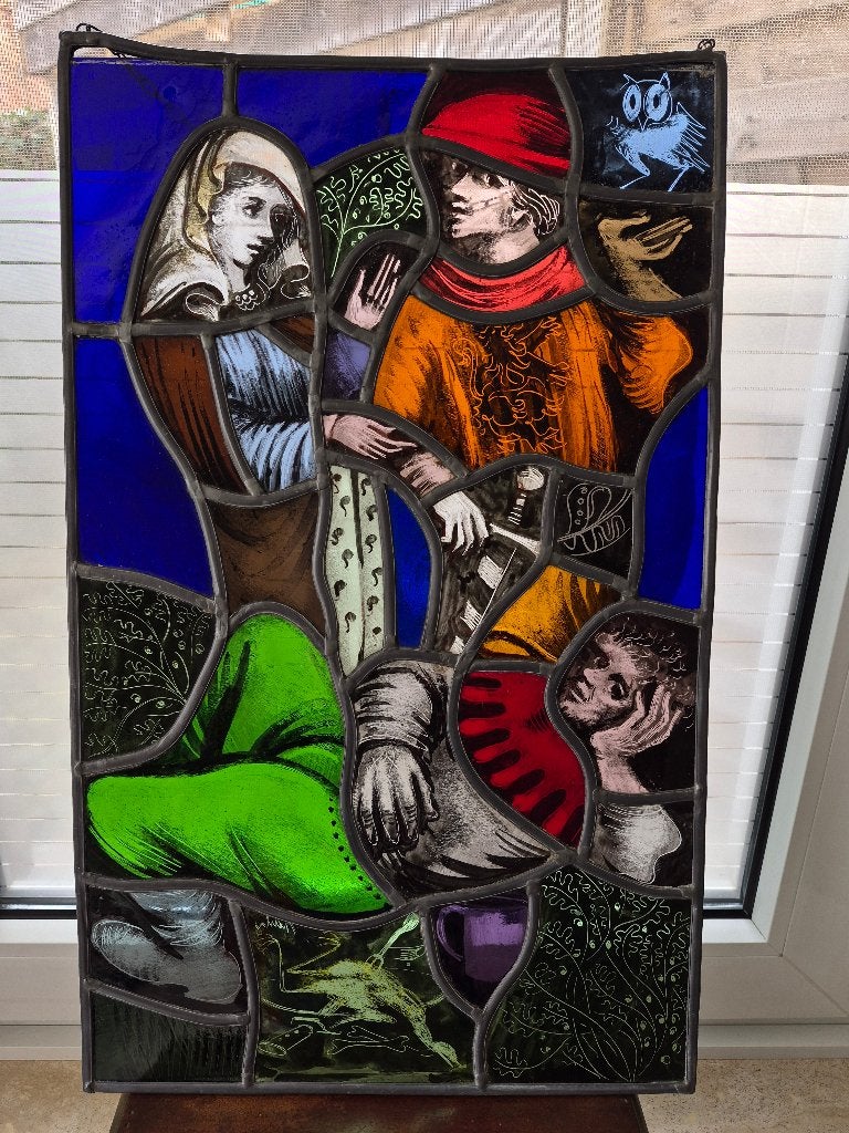 Glasraam glas in lood Van Immerseel, Antiek en Kunst, Ophalen