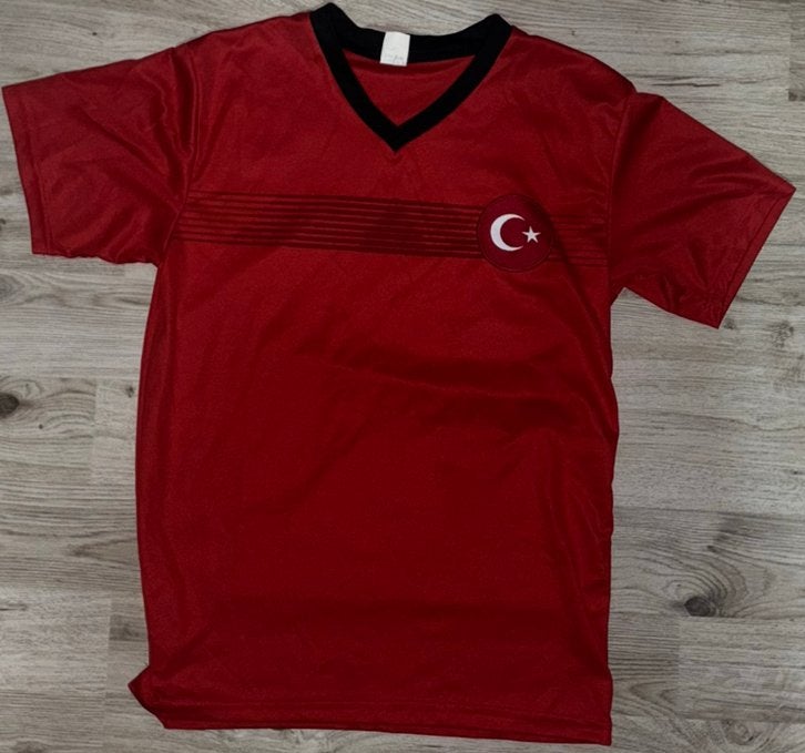Turkije voetbalshirt, Ophalen, Gedragen, Maat 46 (S) of kleiner, Rood