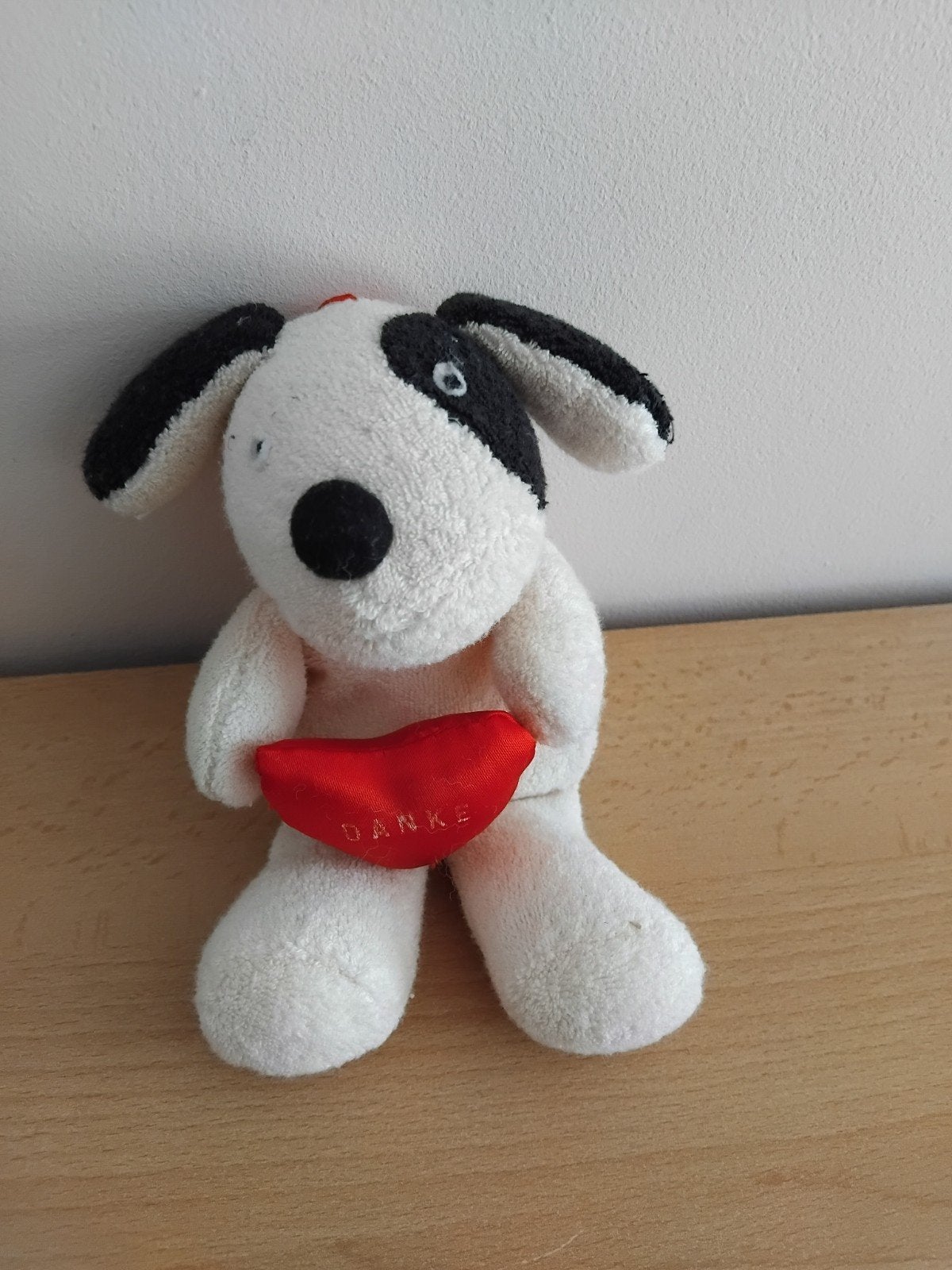 lief pluche hondje met rood hart, Enfants & Bébés, Enlèvement, Utilisé, Rouge, Chien